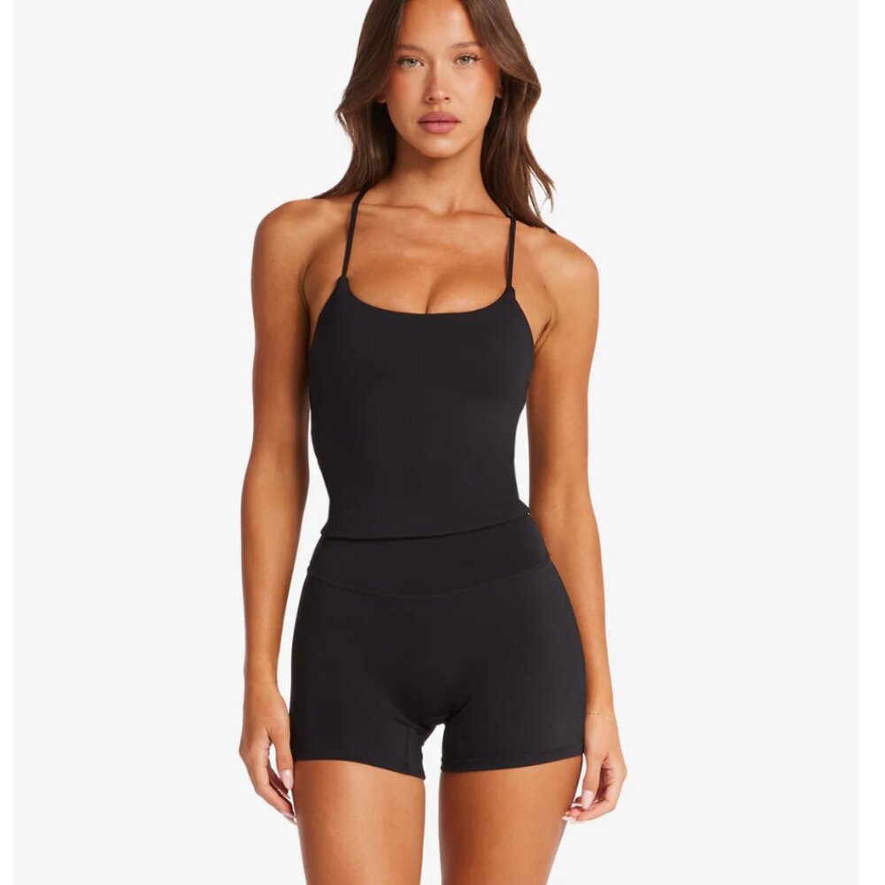 Crop Shop Boutique Black Slim-Strap Camisole